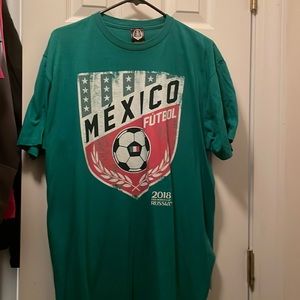 Mens Mexico 2018 World Cup soccer tshirt.